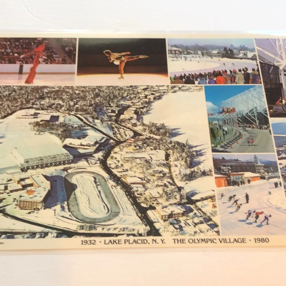 Lake Placid Olympics 1980 Placemat Vintage USA Lake Placid Olympics Souvenir